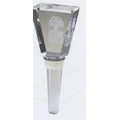 Trapezoid Optical Crystal Wine Bottle Stopper